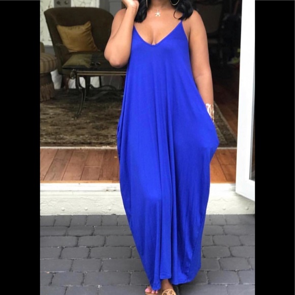 Dresses | New Royal Blue Maxi Dress 